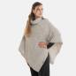 Preview: KNIT FACTORY gestrickter PONCHO AMBER iced clay beige