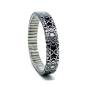 Preview: urband LONDON Edelstahlzugarmband CELTIC Schwarz Silber Metallic - 10 mm