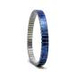 Preview: urband LONDON Edelstahlzugarmband SOLO Blue Denim Metallic - 6 mm