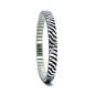 Preview: urband LONDON Edelstahlzugarmband ZEBRA Silber Schwarz Metallic - 6 mm