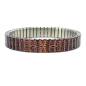 Preview: urband LONDON Edelstahlzugarmband CIRCLES MANDALA Braun Bronze Metallic - 10 mm