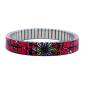 Preview: urband LONDON Edelstahlzugarmband FLOWERS MANDALA Rot Bunt - 10 mm