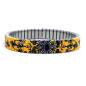 Preview: urband LONDON Edelstahlzugarmband FLOWERS MANDALA Gelb Orange Bunt - 10 mm