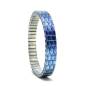 Preview: urband LONDON Edelstahlzugarmband MANDALA IRISH Blau Metallic - 10 mm