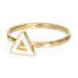 Preview: iXXXi Füllring ARTISTIC TRIANGLE gold - 2 mm