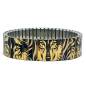 Preview: urband LONDON Edelstahlzugarmband TATTOO WOLVES WILD TRIBE Schwarz Gold Metallic - 18 mm