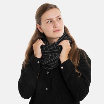 KNIT FACTORY Loop Schal DUSK schwarz anthrazit