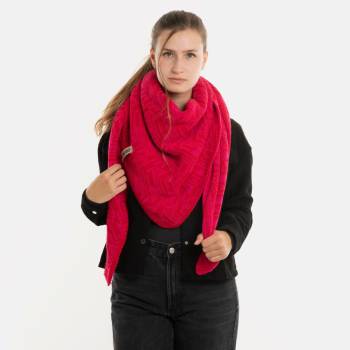 KNIT FACTORY Dreiecksschal JOSH bright red fuchsia