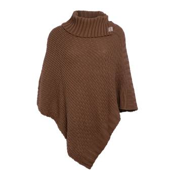 KNIT FACTORY gestrickter PONCHO NICKY tobacco