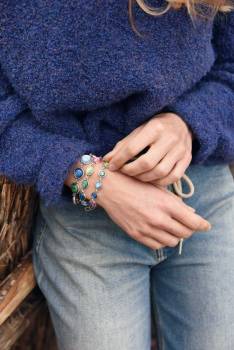 QOSS Armband LOIS silber iris