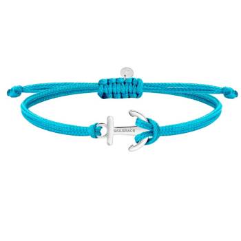 SAILBRACE Armband aqua blue ANKER silber