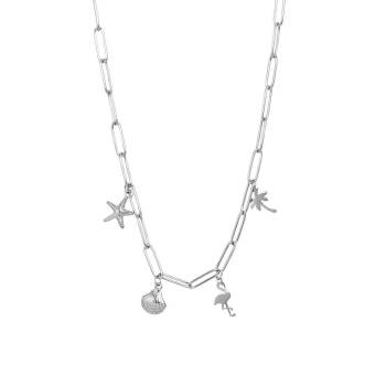 iXXXi Halskette PARADISE WITH CHARMS silber