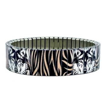 urband-LONDON-Edelstahlzugarmband-TATTOO-WILD-WOLVES-Schwarz-Cobalt-Silber-Metallic-18 mm-1