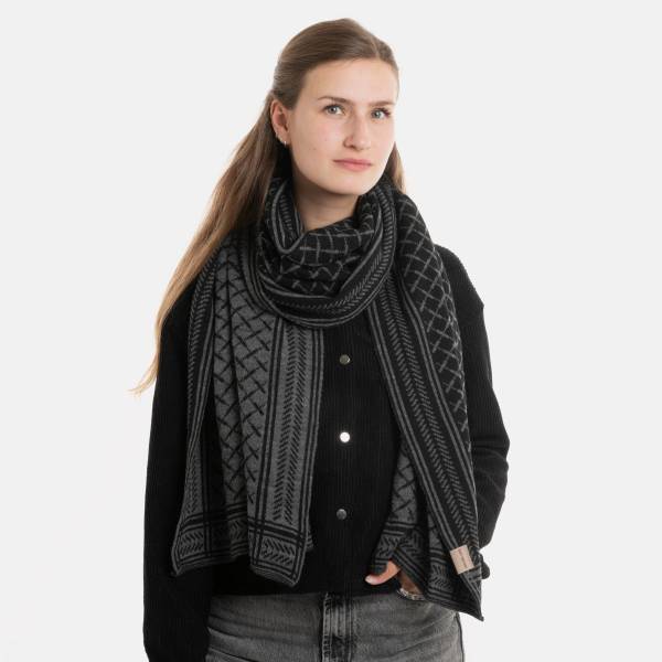 KNIT FACTORY Schal DUSK schwarz anthrazit