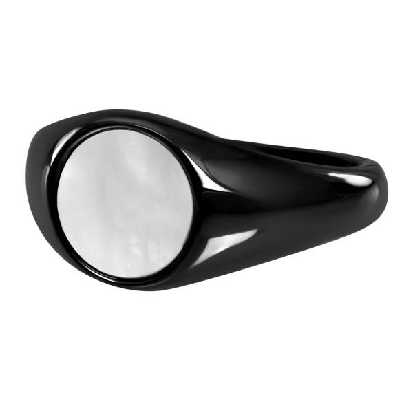 FAME Ring LUNA ROUND schwarz 4 mm