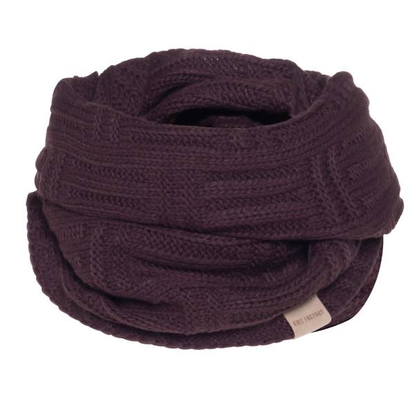 KNIT FACTORY Loop Schal BOBBY aubergine