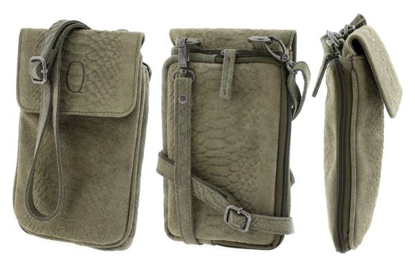 QOSS Echtledertasche MIRRE SUEDE khaki