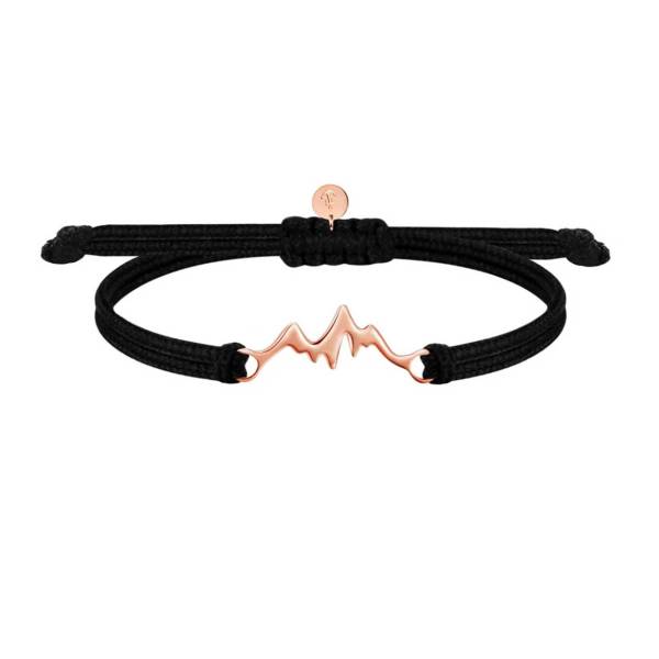 SAILBRACE Armband MOUNTAIN schwarz-rosé gold