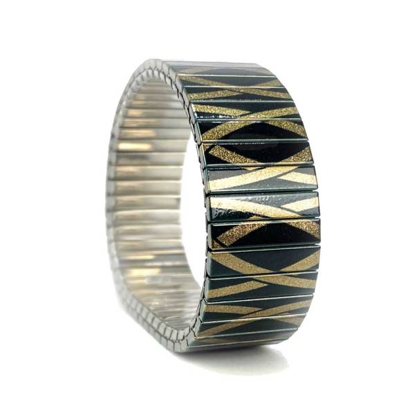 urband LONDON Edelstahlzugarmband CELTIC Schwarz Bronze Metallic - 18 mm