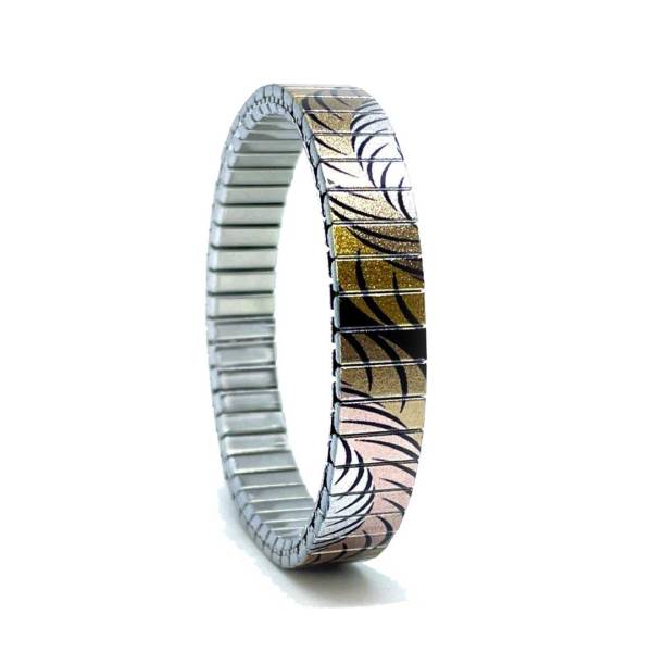 urband LONDON Edelstahlzugarmband CIRCLES ECLIPSE Mehrfarbig Metallic - 10 mm