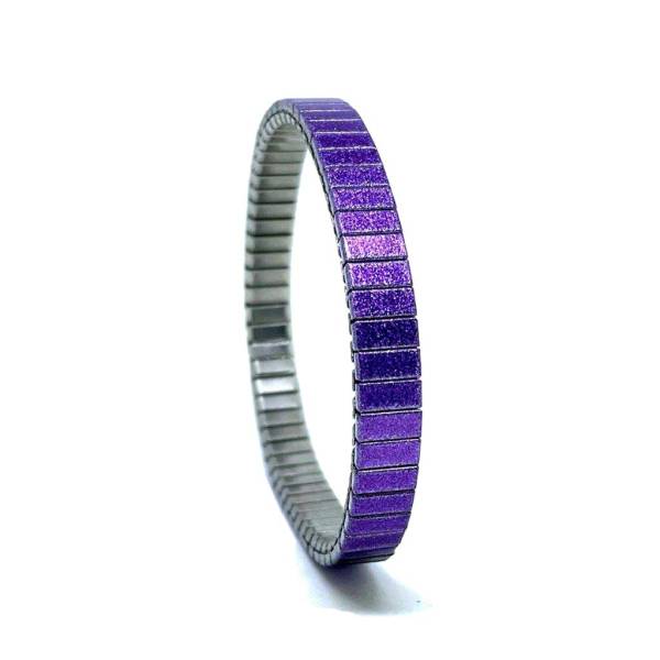 urband LONDON Edelstahlzugarmband SOLO Purple Metallic - 6 mm