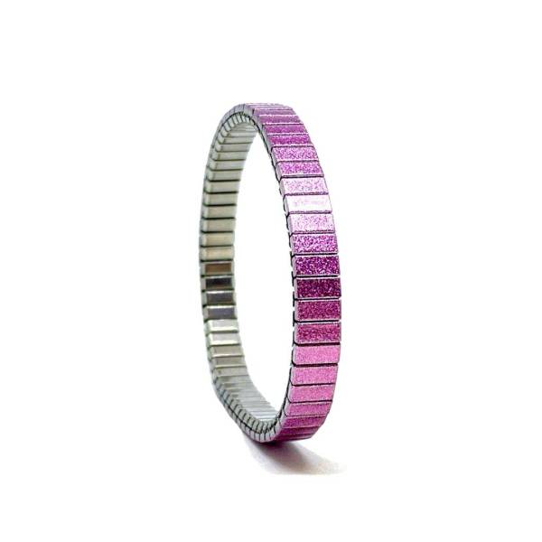 urband LONDON Edelstahlzugarmband SOLO Pink Metallic - 6 mm