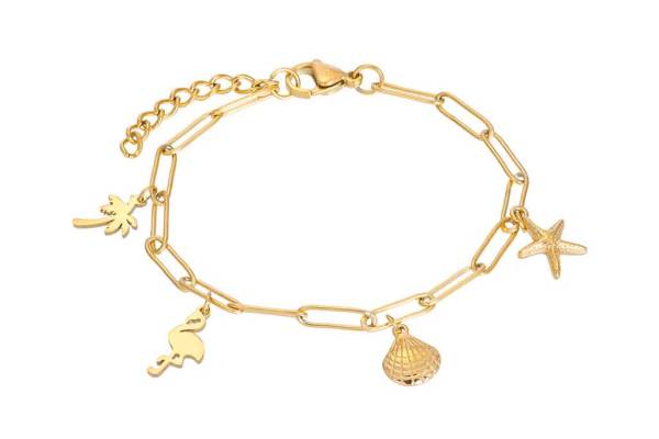 iXXXi Armband PARADISE WITH CHARMS gold