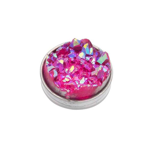 iXXXi Aufsatz TOP PART DRUSY pink Ø 6 mm silber