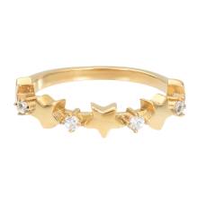 FAME Ring SPARKLING STAR gold 2 mm