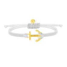 SAILBRACE Armband weiss ANKER gold