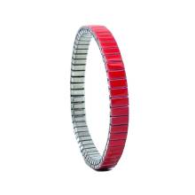 urband LONDON Edelstahlzugarmband SOLO Rot Poliert - 6 mm