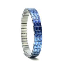 urband LONDON Edelstahlzugarmband MANDALA IRISH Blau Metallic - 10 mm