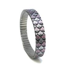 urband LONDON Edelstahlzugarmband CHECKERS KITE Silber Rosé Metallic - 10 mm