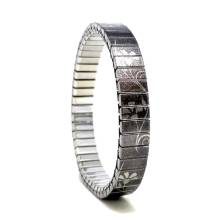 urband LONDON Edelstahlzugarmband SOLO Silber Grau Metallic - 10 mm