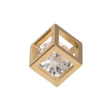 iXXXi Anhänger CHARM HOLLOW CUBE STONE gold