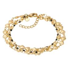 iXXXi Armband BOTSWANA black Beads gold