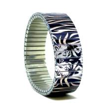 urband-LONDON-Edelstahlzugarmband-TATTOO-WILD-WOLVES-Schwarz-Cobalt-Silber-Metallic-18 mm-1